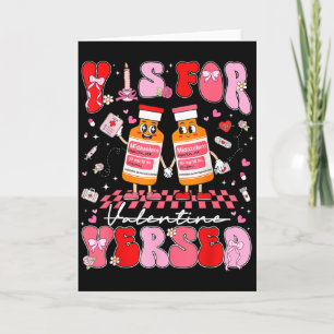 Valentine V Is For Versed Nurse Pacu Crna Mädchen  Karte