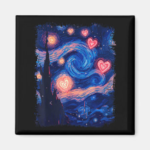 Valentine Van Gogh Sternennacht Herz Passende Cou Magnet