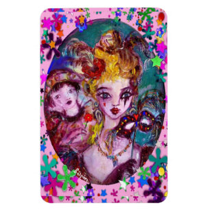 VALENTINE VENEZIANISCH MASQUERADE CONFETTI MAGNET