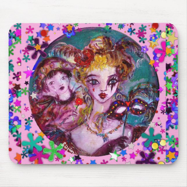 VALENTINE VENEZIANISCH MASQUERADE MASCHINE MOUSEPAD (Vorne)