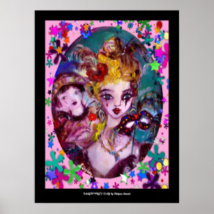VALENTINE VENEZIANISCH MASQUERADE MASCHINE POSTER