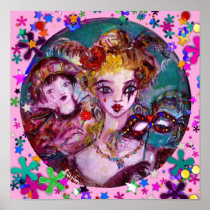 VALENTINE VENEZIANISCH MASQUERADE MASCHINE POSTER