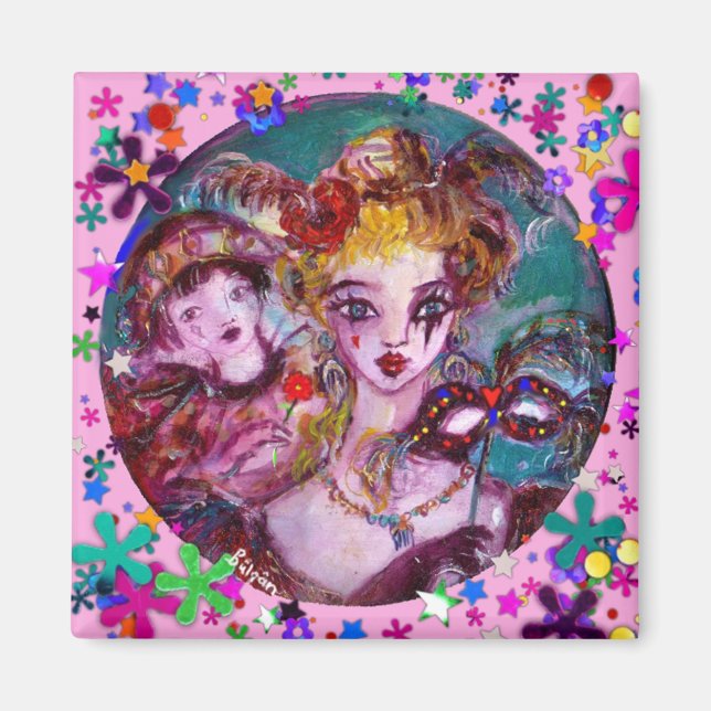 VALENTINE VENEZIANISCH MASQUERADE MASCHINE UND CON MAGNET (Vorne)