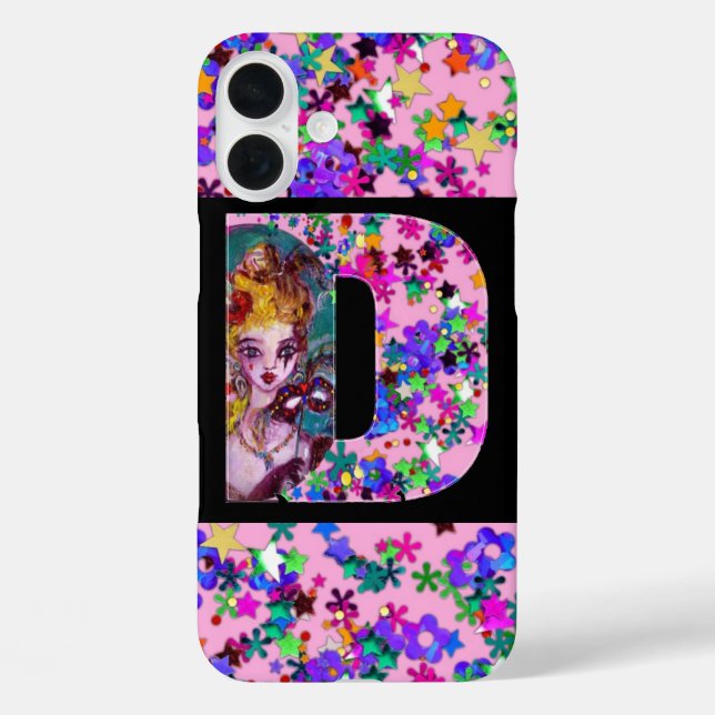 VALENTINE VENEZIANISCH MASQUERADE MONOGRAM D SCHRE Case-Mate iPhone HÜLLE (Rückseite)