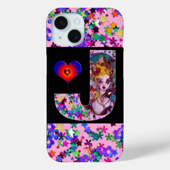 VALENTINE VENEZIANISCH MASQUERADE MONOGRAM J SCHRE Case-Mate iPhone HÜLLE (Rückseite)