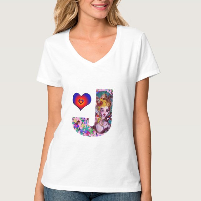 VALENTINE VENEZIANISCH MASQUERADE MONOGRAM J SCHRE T-Shirt (Vorderseite)
