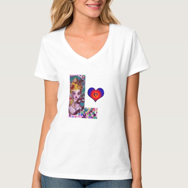 VALENTINE VENEZIANISCH MASQUERADE MONOGRAM L SCHRE T-Shirt (Vorderseite)