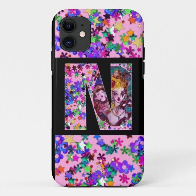 VALENTINE VENEZIANISCH MASQUERADE MONOGRAM M SCHRE Case-Mate iPhone HÜLLE (Rückseite)