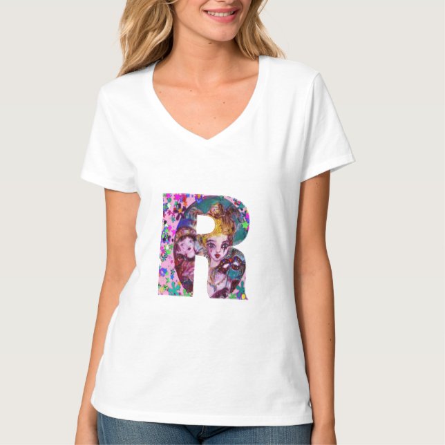 VALENTINE VENEZIANISCH MASQUERADE MONOGRAM R SCHRE T-Shirt (Vorderseite)