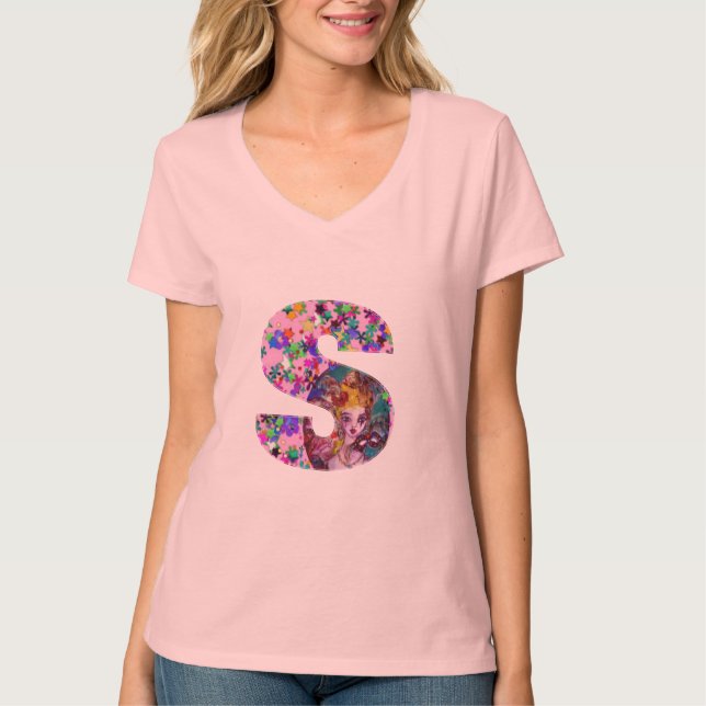 VALENTINE VENEZIANISCH MASQUERADE MONOGRAM S SCHRE T-Shirt (Vorderseite)