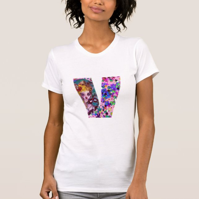 VALENTINE VENEZIANISCH MASQUERADE MONOGRAM V SCHRE T-Shirt (Vorderseite)