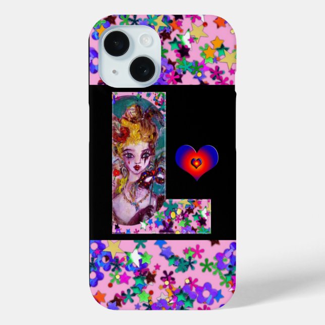 VALENTINE VENEZIANISCH MASQUERADE MONOGRAMM F SCHR Case-Mate iPhone HÜLLE (Rückseite)