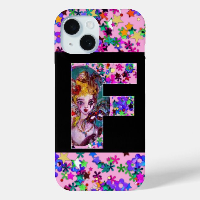 VALENTINE VENEZIANISCH MASQUERADE MONOGRAMM F SCHR Case-Mate iPhone HÜLLE (Rückseite)