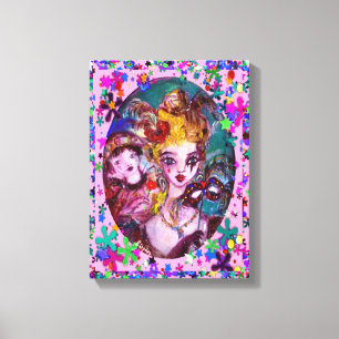 VALENTINE VENEZIANISCH MASQUERADE PARTY LEINWANDDRUCK