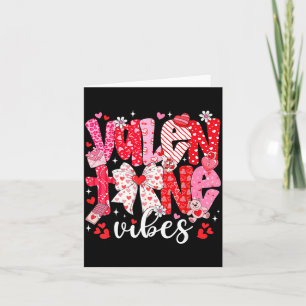 Valentine Vibes Coquette Schleife Valentinstag Ros Karte
