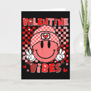 Valentine Vibes Herz Friedenszeichen Männer Jungen Karte