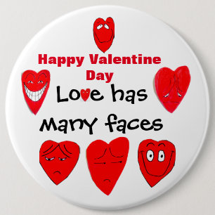VALENTINE VIELE FACES DER LIEBE-Taste Button