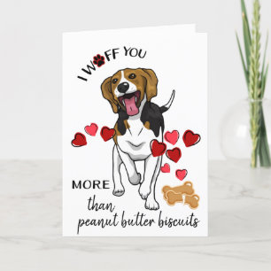 Valentine von Ihrem Beagle Hunde Liebe Mehr Biscui Feiertagskarte