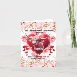 Valentine Was ich zu sagen habe, ist moo Feiertagskarte