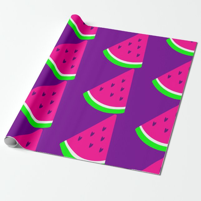 Valentine Wassermelone Sommerherz Geschenkpapier (Ungerollt)