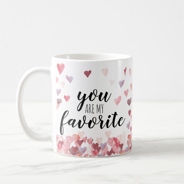 Valentine Watercolor Hört, dass du meine Lieblings Kaffeetasse (Links)