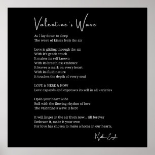 Valentine Wave Liebe Gedicht Plakatwand Kunst Deko