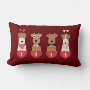 Valentine Welsh Wire Fox Terrier Dogs Lendenkissen