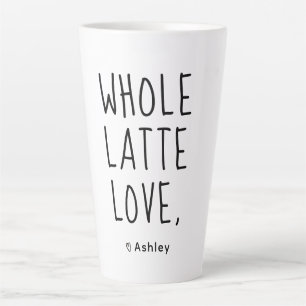 Valentine Whole Lotta Liebe Black Script Milchtasse