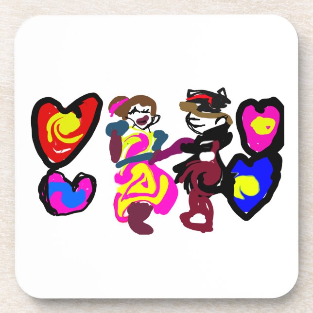 Valentine win love getränkeuntersetzer (Vorderseite)