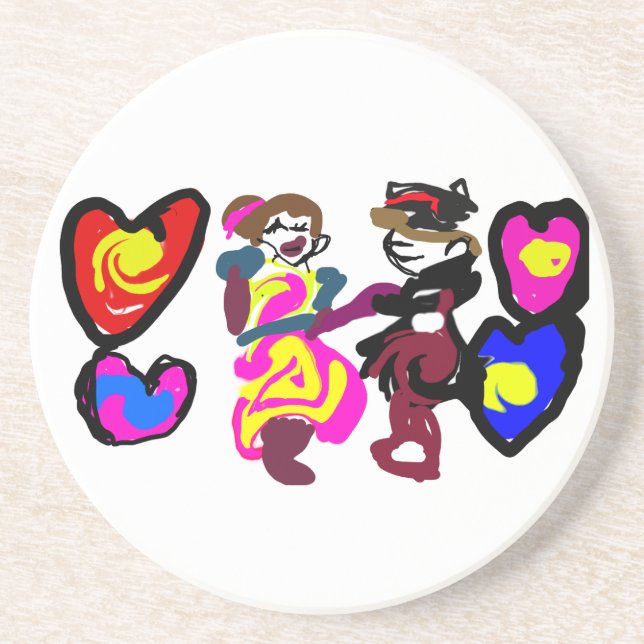 Valentine win love getränkeuntersetzer (Vorne)