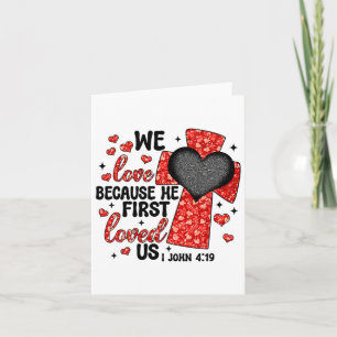 Valentine Wir Liebe, weil er uns zum ersten Mal Ch Karte