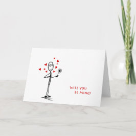 Valentine, wirst du meins sein? feiertagskarte