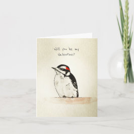 Valentine Woodpecker Faltkarte Karte