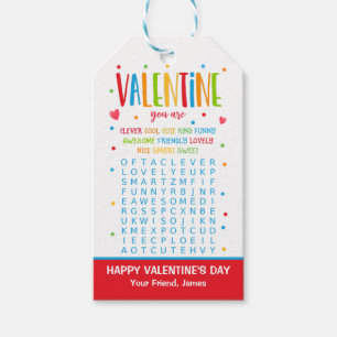 Valentine Word Search School Geschenkanhänger