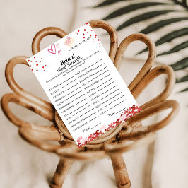 Valentine Wortmarke: Brautparty-Spielkarte Einladung