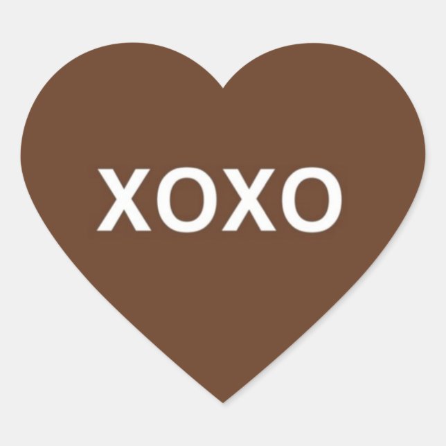 Valentine XOXO Herzklammer © 2011 M. Martz Herz-Aufkleber (Vorderseite)