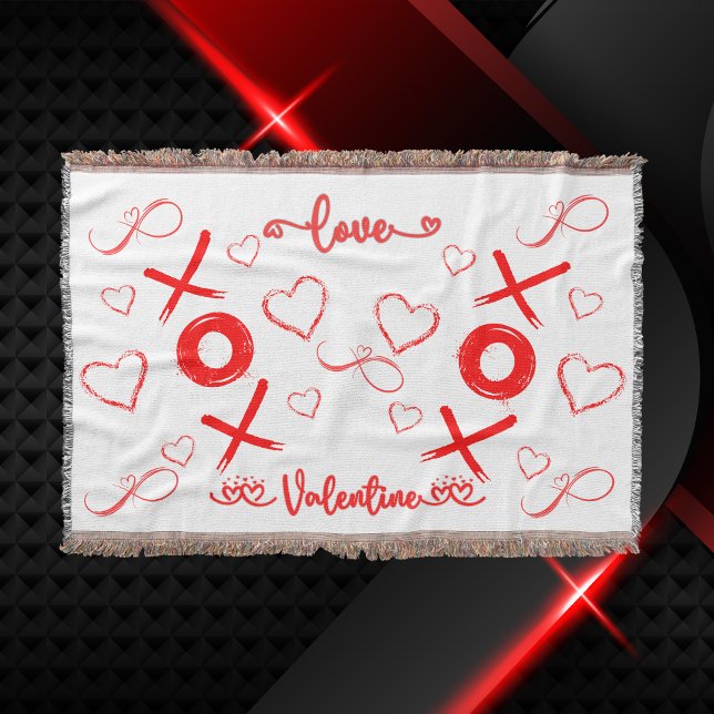 Valentine XOXO mit Herz in Rot | Decke (Von Creator hochgeladen)