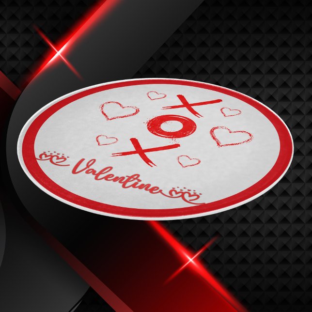 Valentine XOXO mit Herz in Rot | Schneidebrett (Von Creator hochgeladen)
