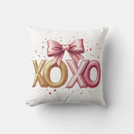 Valentine XOXO Rosa Valentinstag Kissen