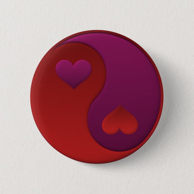 Valentine Yin Yang Button (Vorderseite)