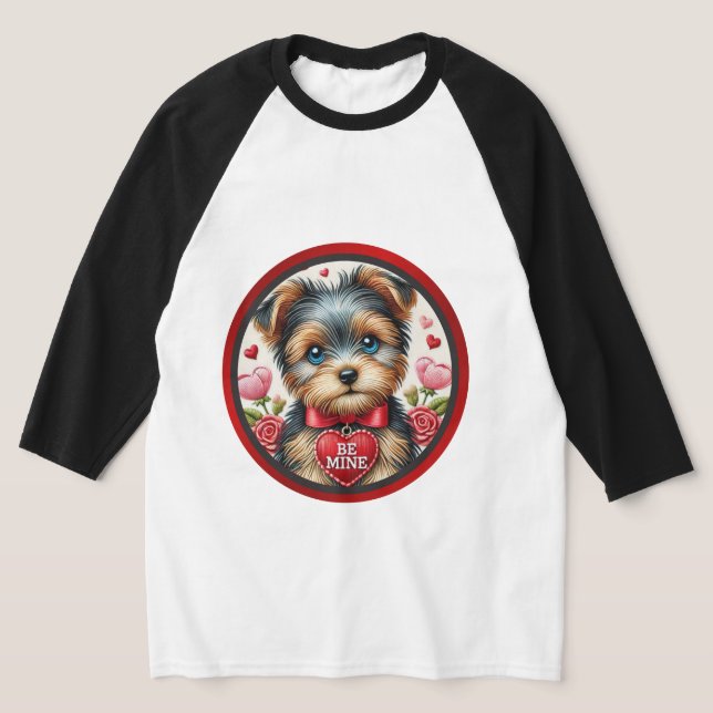 Valentine Yorkie Be Mine Graphic Shirt (Ablage )