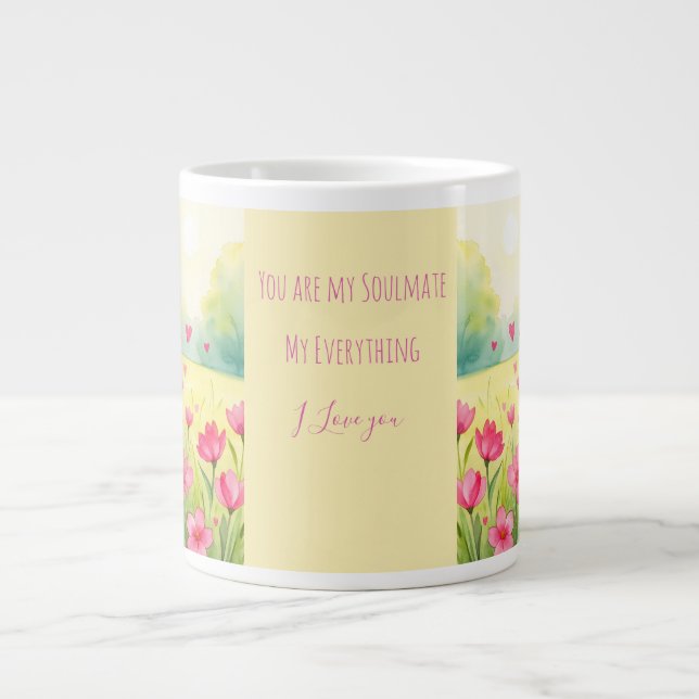 Valentine, You are my Soulmate, My Everything Jumbo-Tasse (Vorderseite)
