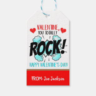 Valentine You Rock-Geschenk-Tag Geschenkanhänger