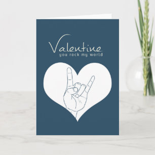 Valentine You Rock My World Feiertagskarte