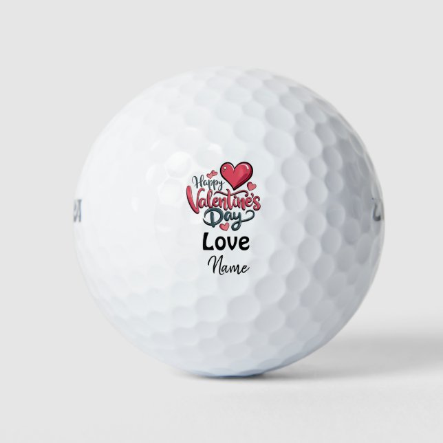 Valentine zu Golfer mit Liebe Sie Golfball (Vorderseite)