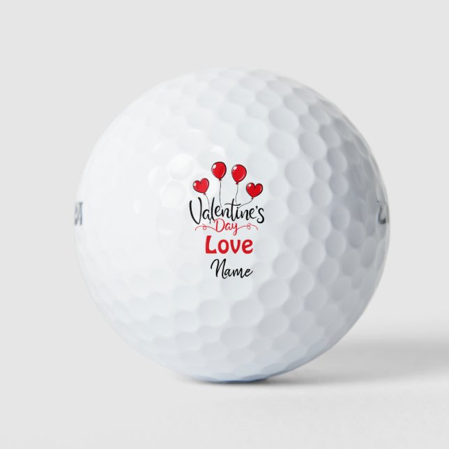 Valentine zu Golfer mit Liebe Sie Golfball (Vorderseite)