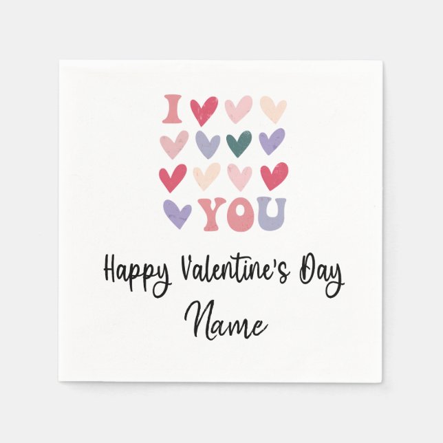 Valentine zu Golfer mit Liebe Sie Serviette (Vorderseite)