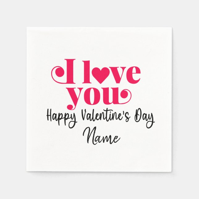 Valentine zu Golfer mit Liebe Sie Serviette (Vorderseite)