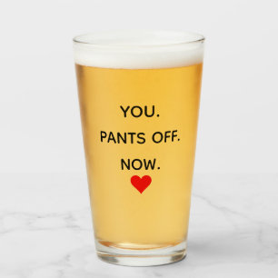 Valentinegeschenke, lustiges halbes Liter des Glas