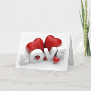 Valentineherzen und Liebewort Feiertagskarte